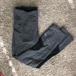 lululemon cropped leggings gray size 4